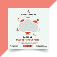 Digital Marketing Agentur und Corporate Social Media Post Vorlage vektor