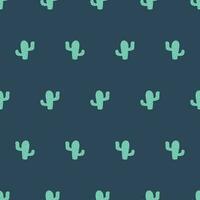 süß Kaktus nahtlos Muster. Junge Grün grau Hintergrund männlich Kleidung. Mexikaner klassisch Kaktus Hintergrund wiederholen Vorlage zum Kleider Textilien T-Shirt Design Vektor Illustration Gekritzel einfach Stil.