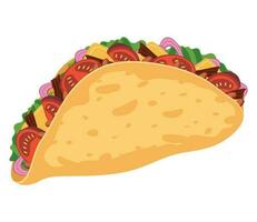 Taco köstlich Mexikaner Essen Symbol vektor
