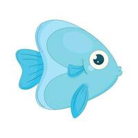 Blau Fisch schwimmen Leben im Meer Tier vektor