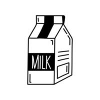 mjölk låda mejeri produkt ikon vektor