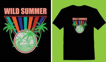 wild Sommer- T-Shirt vektor