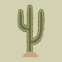 Kaktus Vektor Illustration. Vektor Illustration von Kaktus. Kaktus eben Stil. Kaktus Pflanzen Design Vorlage.