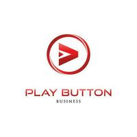 Play-Button-Symbol-Logo-Design-Vorlage vektor