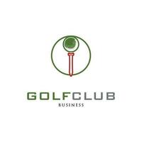 golf klubb ikon logotyp design mall vektor