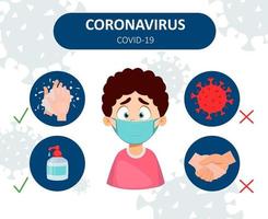 Coronavirus-Präventionskonzept vektor