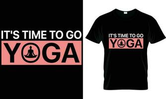 Yoga T-Shirt Design Grafik Vektor. vektor