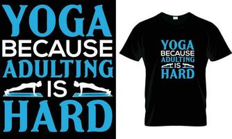 Yoga T-Shirt Design Grafik Vektor. vektor