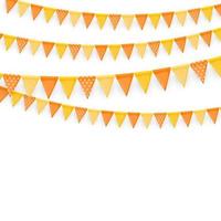 Banner mit Girlande von Flaggen und Bändern Urlaubsparty Hintergrund für Geburtstagsfeier Carnava vektor
