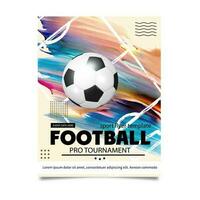 kreativ fotboll fotboll turnering broschyr mall. fotboll eller fotboll boll på modern bakgrund. fotboll omslag design mall. vektor