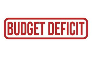 Budget Defizit Gummi Briefmarke Siegel Vektor