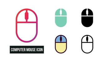 Computer Maus Symbol einstellen Vektor Illustration