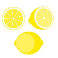 Zitronensymbol se auf weiß vektor
