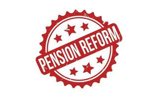 rot die Pension Reform Gummi Briefmarke Siegel Vektor