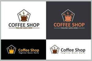 kafé logotyp designmall vektor