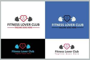 Fitnessstudio und Fitness Verein Logo Design Vorlage vektor