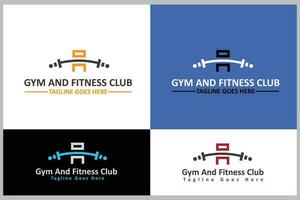 Fitnessstudio und Fitness Verein Logo Design Vorlage vektor