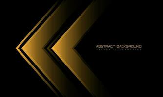 abstrakt Gold Pfeil Richtung geometrisch auf schwarz leer Raum Design modern Luxus Technologie futuristisch kreativ Hintergrund Vektor