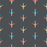 flygplan sömlösa mönster på bakgrund vektor