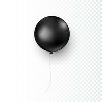 cirkel svart ballong. dekoration element för din design. vektor illustration