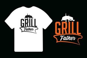 Grill Typografie T-Shirt Design Vektor Vorlage, Grill T-Shirt Design. Jahrgang Grill t Hemd Design.