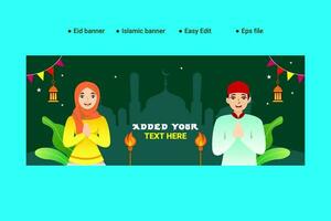 glücklich Muharram islamisch Neu Jahr horizontal Banner vektor