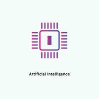 artificiell intelligens logotyp vektor