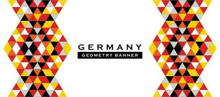 Deutschland geometrisch Banner Vorlage Unabhängigkeit Tag, Deutsche Flagge mit geometrisch abstrakt Design mit Gelb und rot Farbe, und schwarz vektor