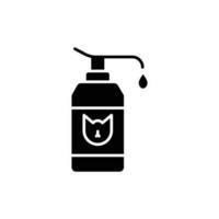 Katze Shampoo Symbol. solide Symbol vektor