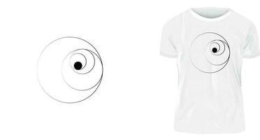 t Hemd Design Konzept, fünf Kreis vektor