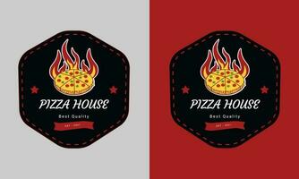 pizza hus vektor logotyp design mall. pizza logotyp design. snabb mat logotyp design.
