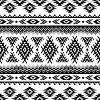 geometrisk abstrakt stam- textur design. sömlös etnisk mönster. vektor illustration i navajo stil. svart och vit Färg. design för textil, tyg, Kläder, ridå, matta, prydnad, bakgrund.