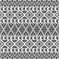 aztec stam- traditionell bakgrund. sömlös etnisk mönster i svart och vit färger. design för textil, tyg, kläder, ridå, matta, batik, prydnad, tapet, omslag, papper. vektor