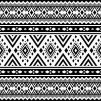 aztec och navajo stam- gräns vektor illustration. sömlös etnisk mönster. skriva ut för textil. svart och vit färger. design för tyg, kläder, ridå, matta, prydnad, bakgrund.