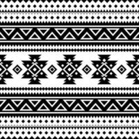 geometrisk prydnad vektor illustration. sömlös etnisk mönster. folk konst mönster med aztec och navajo stil. stam- skriva ut. svart och vit färger. design för textil, tyg, ridå, matta, omslag.