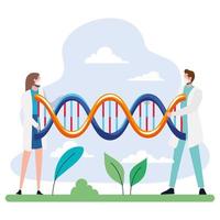 Ärzte heben DNA-Molekül vektor