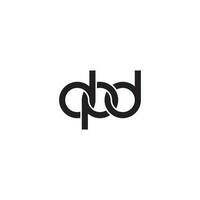 brev dpd monogram logotyp design vektor