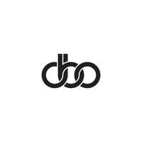 Briefe dbo Monogramm Logo Design vektor