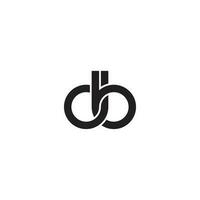 brev db monogram logotyp design vektor