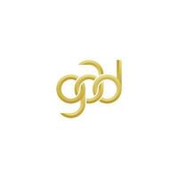 brev gad monogram logotyp design vektor