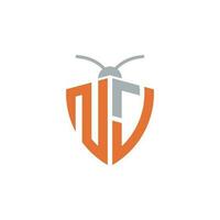 Briefe NJ Pest Steuerung Logo vektor