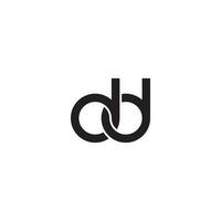 Briefe dd Monogramm Logo Design vektor