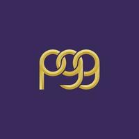 Briefe pgg Monogramm Logo Design vektor