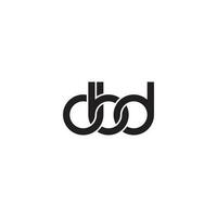 Briefe dbd Monogramm Logo Design vektor