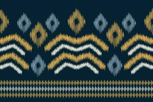 etnisk ikat tyg mönster geometrisk stil.afrikansk ikat broderi etnisk orientalisk mönster Marin blå bakgrund. abstrakt, vektor, illustration.för textur, kläder, scarf, dekoration, matta, siden. vektor