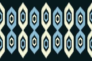 etnisk ikat tyg mönster geometrisk stil.afrikansk ikat broderi etnisk orientalisk mönster Marin blå bakgrund. abstrakt, vektor, illustration.för textur, kläder, scarf, dekoration, matta, siden. vektor