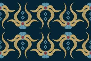 ethnisch Ikat Stoff Muster geometrisch Stil.afrikanisch Ikat Stickerei ethnisch orientalisch Muster Marine Blau Hintergrund. abstrakt,vektor,illustration.für Textur, Kleidung, Schal, Dekoration, Teppich, Seide. vektor