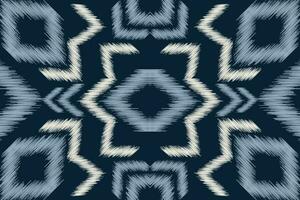 etnisk ikat tyg mönster geometrisk stil.afrikansk ikat broderi etnisk orientalisk mönster Marin blå bakgrund. abstrakt, vektor, illustration.för textur, kläder, scarf, dekoration, matta, siden. vektor