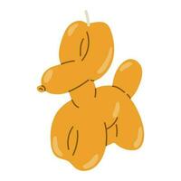 isoliert süß Karikatur bunt Wachs im gestalten von Ballon Hund. modern Dekoration zum Zuhause Innere, Spa, entspannen. eben Vektor Illustration auf Weiß Hintergrund