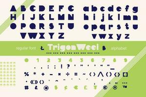 memphis stil dekorativ alfabet, typsnitt. pop- konst font för slogan grafisk skriva ut, hipster mode, geometrisk mönster, årgång affisch vektor